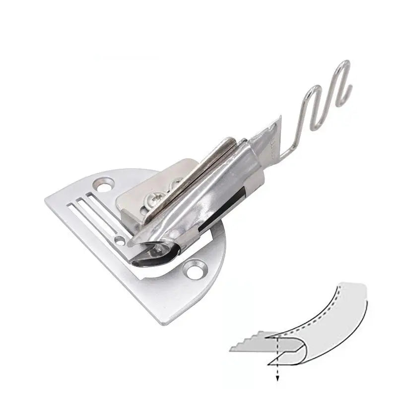 Silver adjustable curve edge bias binder tool used for sewing machines
