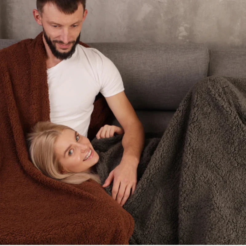 Cozy Waterproof Shaggy Blanket for Couples