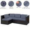 Dark gray outdoor sofa cushion covers made of soft and comfortable fabric with elastic band for easy installation