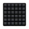Black adjustable press-to-inflate seat cushion with individual air cells.