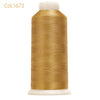 A spool of gold embroidery thread labeled Col.1673