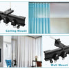 Image showing a ceiling mount and a wall mount for a flexible bendable curtain track.