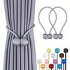 Silver minimalist magnetic ball curtain tiebacks and various colored metal tiebacks