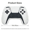 A white gamer controller plush throw pillow shown flat for size reference.