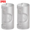 Two silver non-slip bed sheet grippers with adjustable clips shown side by side