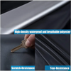 Close-up of a high-density waterproof and breathable polyester grill cover showing scratch and tear resistance features.