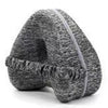 Gray memory foam heart-shaped pillow designed for side sleepers and pregnancy support