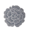 A detailed line drawing of a large, layered peony flower design suitable for coasters.
