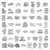 A collection of Bible verses in a transparent sticker pack featuring inspirational quotes for laptops and water bottles