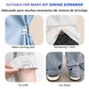 Invisible pant hem clips used for various DIY sewing scenarios like waist-cinching skirts, shortening t-shirts, fixing cuffs,