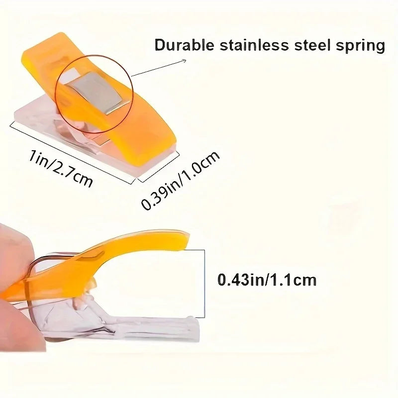 Colorful U-Shaped Sewing Clips for Fabric Edging and Crafts