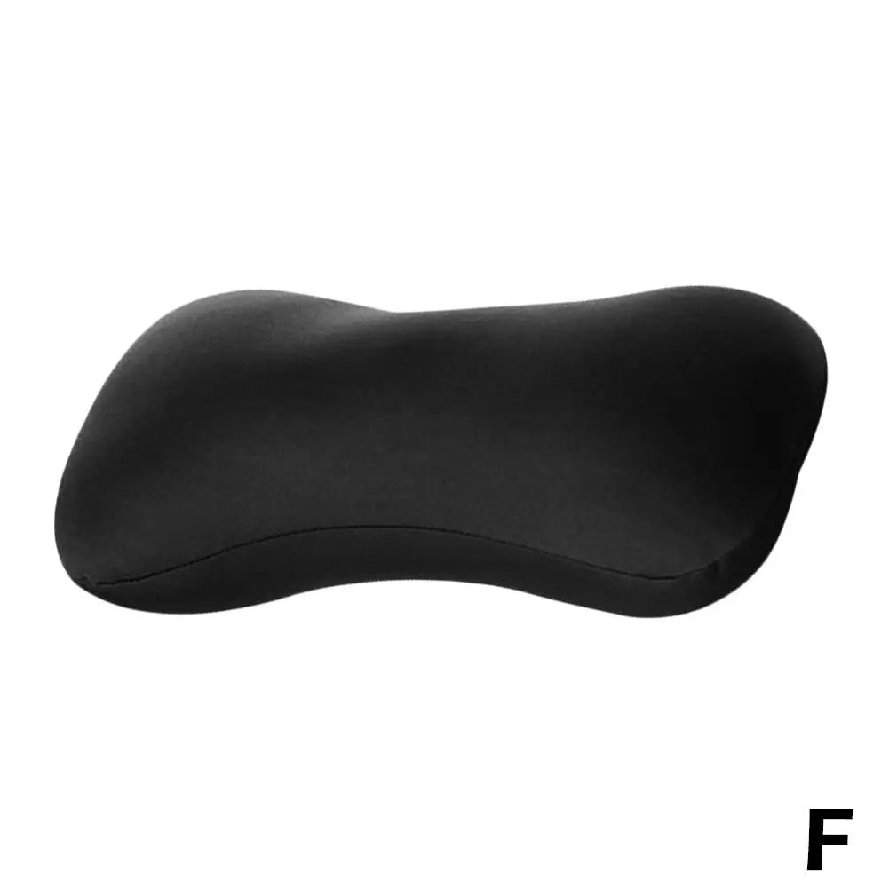 Black microbead neck pillow designed for comfortable sleep and support