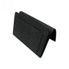 Black felt bedside storage organizer with a hanging pocket