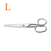 A pair of professional stainless steel sewing scissors with silver handles and blades.