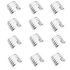 A set of elegant metal napkin rings for table decoration shown in various angles.
