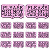 A set of pink embroidered letter slogan applique patches with the text Please do not talk to me