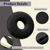 Black comforting ear piercing pillow with a hidden zipper and high quality memory cotton filling material
