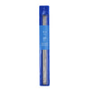 A blue container holding a set of 20cm stainless steel knitting needles.