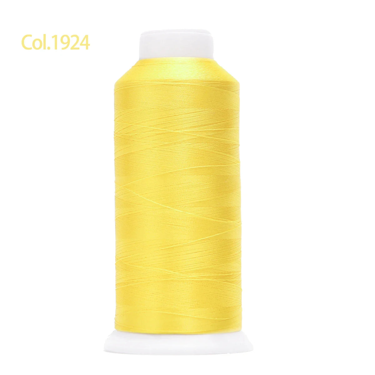 A spool of gold yellow embroidery thread labeled Col.1924