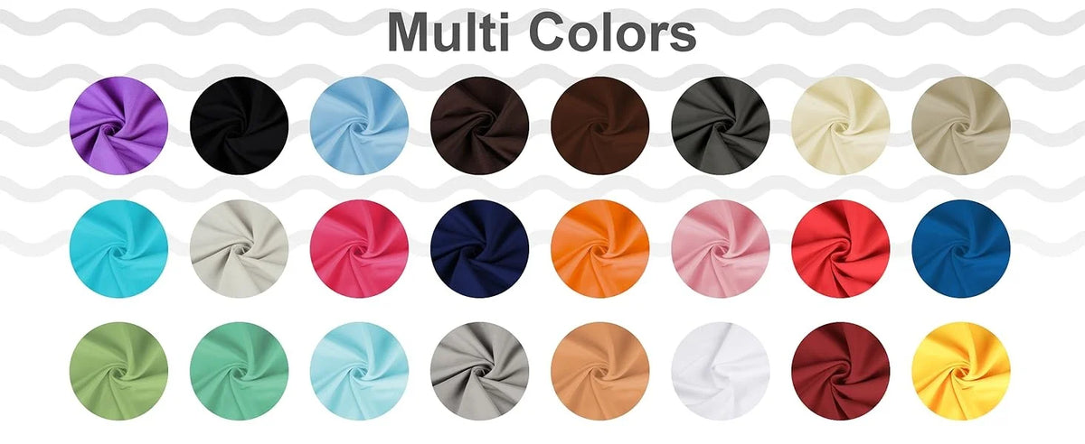 A collection of multi-colored fabric swatches showing various folds and textures.