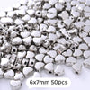 Silver heart-shaped geometric acrylic beads mix for jewelry making