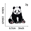 Black and white panda embroidery patch showing a cute animal design