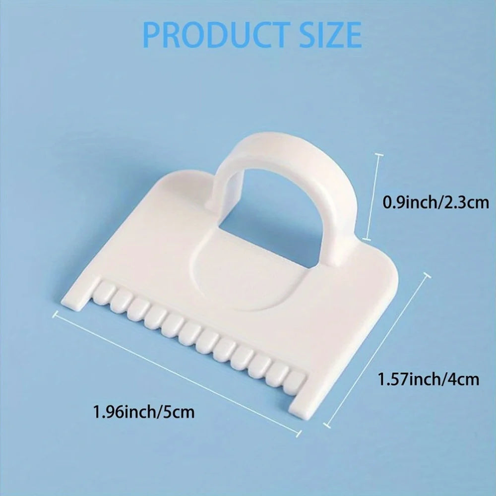 A white precision sewing guide template kit shown with dimensions 1.96 inches long and 0.9 inches wide.