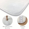 White microfiber quick-dry mat showing surface texture and thickness of 1.0cm