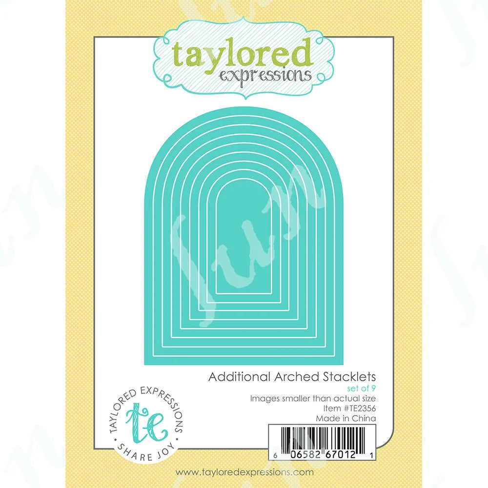 A set of nine arched stacklets images for DIY scrapbooking and crafting
