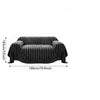 Black bohemian striped sofa cover displayed flat with dimensions 180cm by 70.9inch.