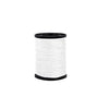 A spool of white heavy duty nylon upholstery thread.