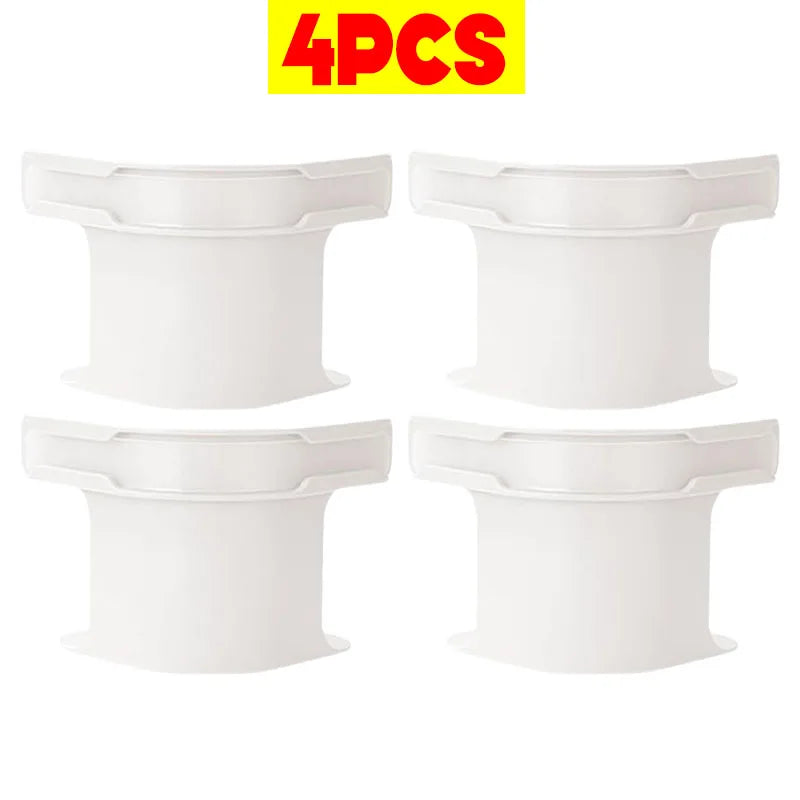 Four white invisible bed sheet fixing clips shown individually.