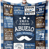 A printable knit blanket featuring text celebrating grandfathers and family love