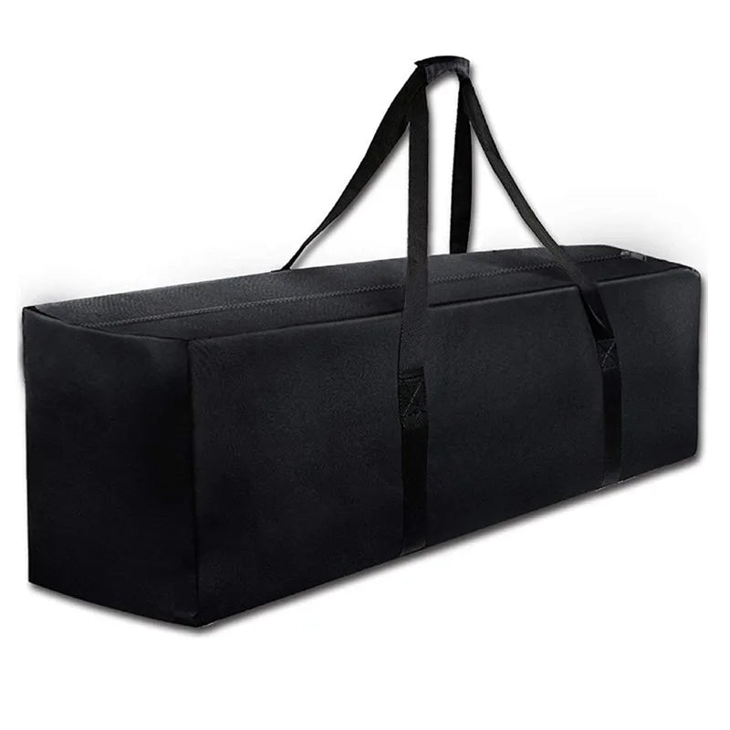 A black durable Oxford cloth storage bag with black fabric handles.