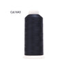 A spool of dark navy blue high tenacity machine embroidery thread labeled Col.1643.