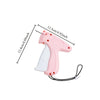 A pink professional fine sewing gun with a white plastic body and a black cord, shown from the side.