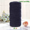 A spool of dark navy blue medium-thick hand-woven cotton yarn for crafting, packaged as 1 pack of 2 pieces.