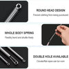 A set of spring drawstring sewing threaders featuring a round head design, whole body spring, and double holes.