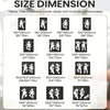Diagram showing various size dimensions for a mattress cover, including measurements in centimeters and inches.