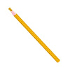 A yellow fabric chalk marker with a pink tip, used for sewing.