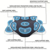 Ergonomic memory foam butterfly neck pillow showing various support zones for sleeping