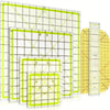A set of acrylic quilting rulers, including four sizes and an ironing ruler, laid out on a white surface.