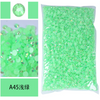 Bag of bright green resin rhinestones for decoration