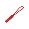 A set of ten red zipper pull replacement clips on a white background.