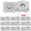 Silver magnetic snap fasteners for bags, purses, and craft projects