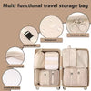 A multi functional travel storage bag featuring waterproof materials, hardware zipper, exquisite stitching, and breathable me