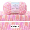 Pink yarn skein labeled as Color 3 for gradient projects