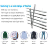 A set of high-strength sewing machine needles categorized by fabric thickness, ranging from very thin to very thick.