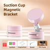 Pink suction cup magnetic bracket product shown with components like carton magnetizer lever and TPU paste
