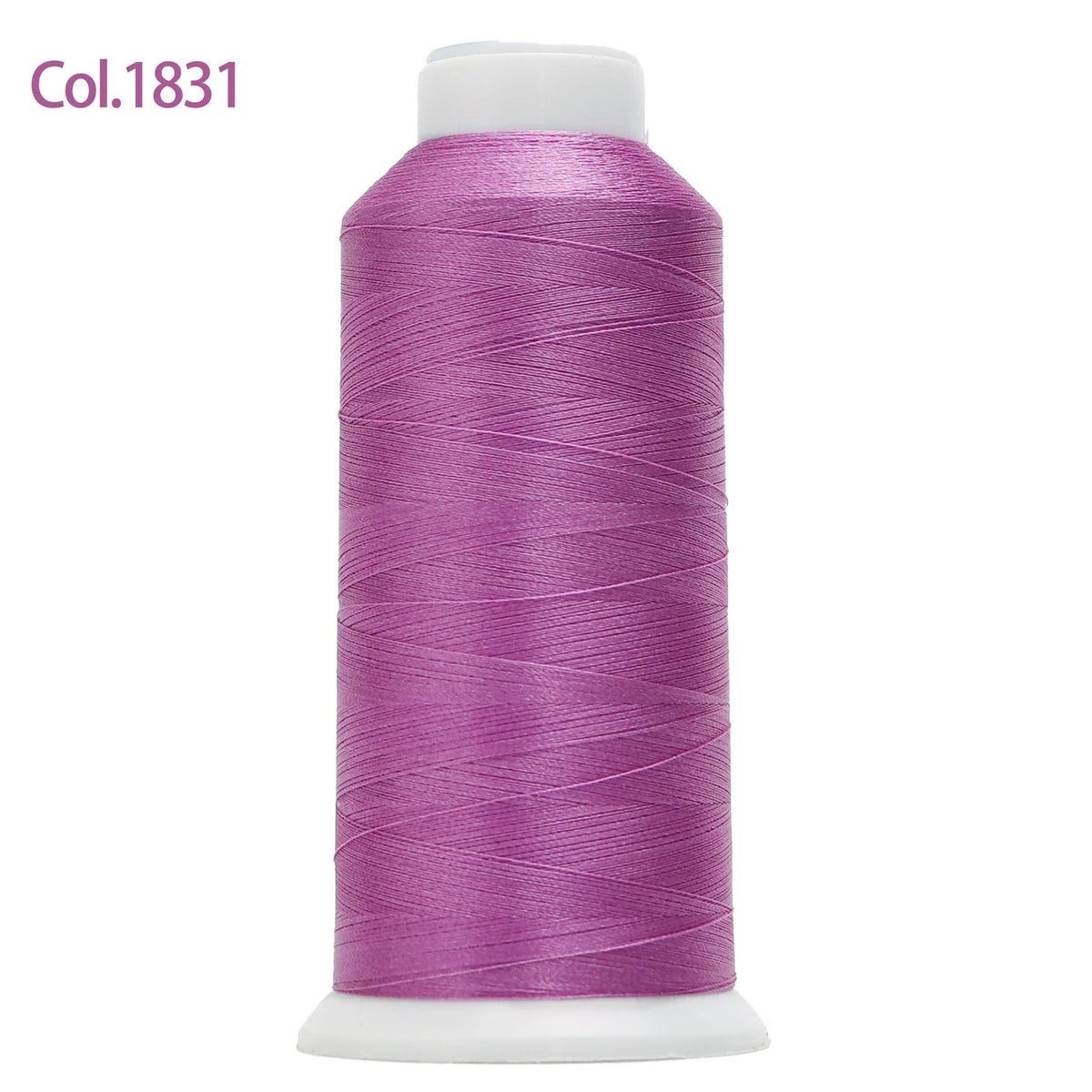 A spool of magenta embroidery thread labeled Col.1831